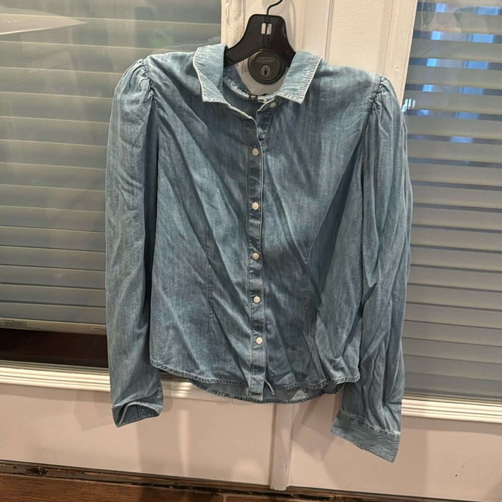 Chambray button down shirt from express new with tags size l